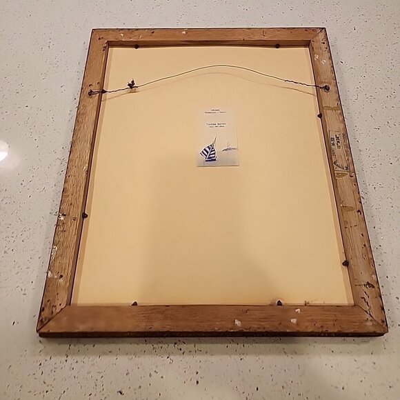 Framed Pencil Art Drawing Victorian Mother Baby Signed Tootsie Banta 5/100 - Picture 6 of 7